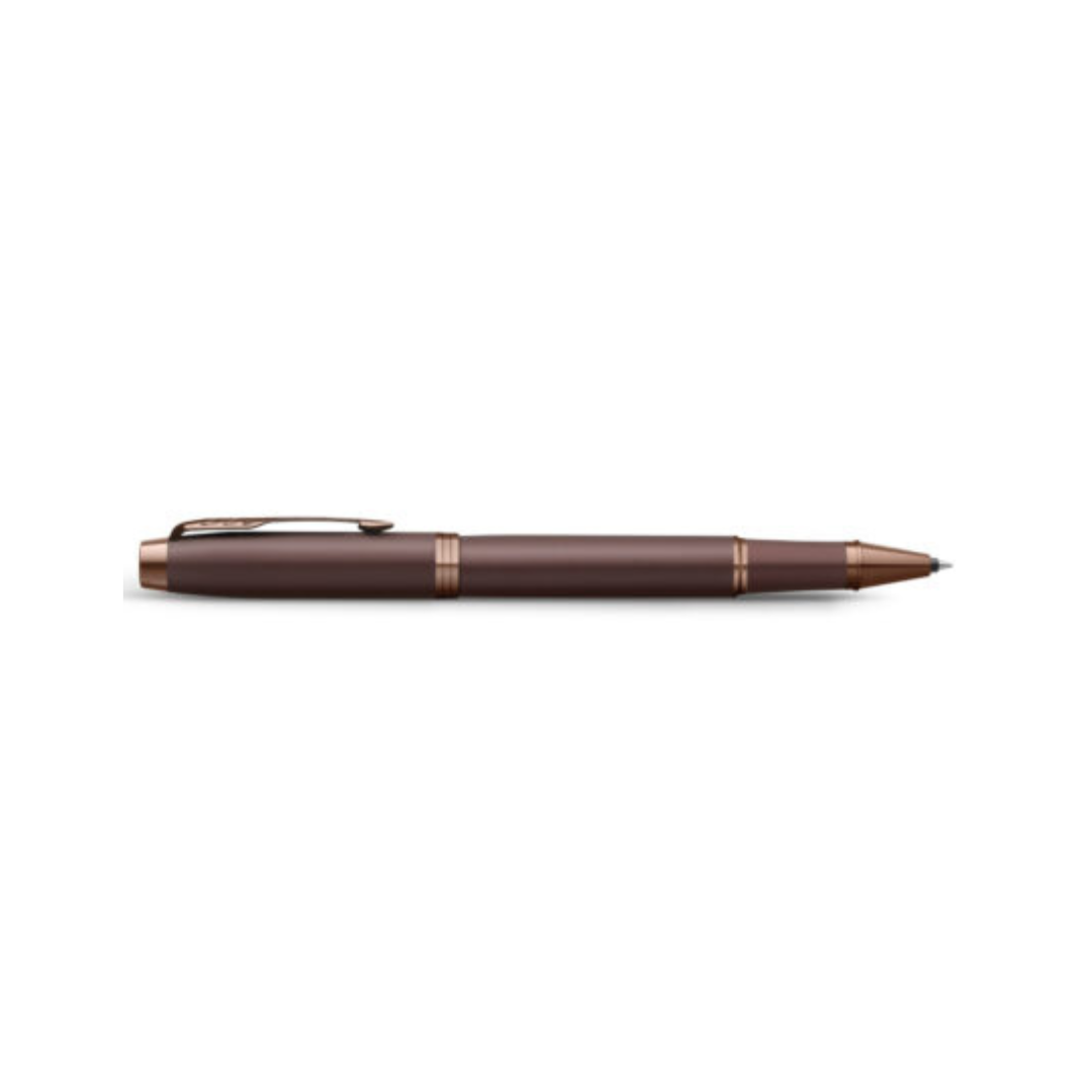 Parker IM PROFESSIONAL Rollerball Pen Monochrome Burgundy — flat lay