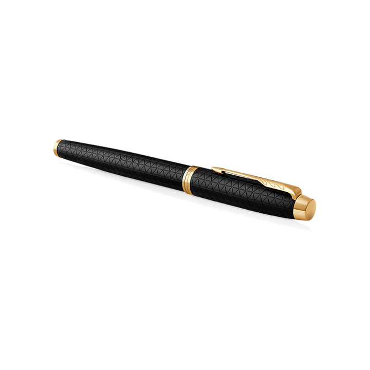 Parker IM Premium Fountain Pen - Black with Gold Trims — barrel detail