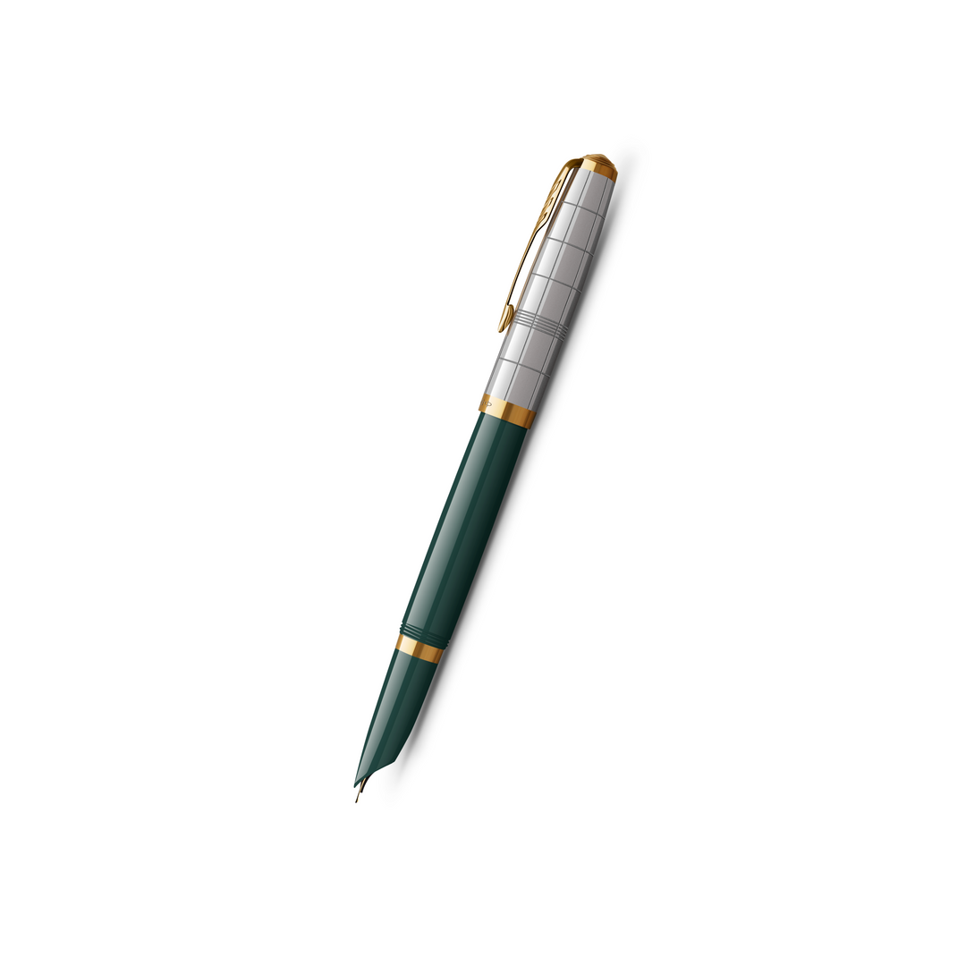 Parker 51 Premium Forest Green GT Fountain Pen - Medium Nib — capped