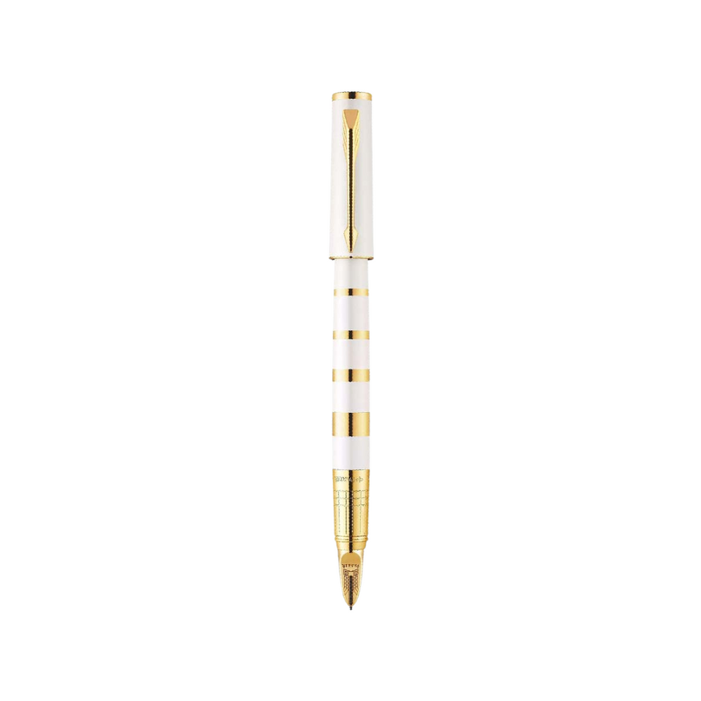 Parker Ingenuity Small Pearl & Metal Gold Trim 5th Technology Pen — side view