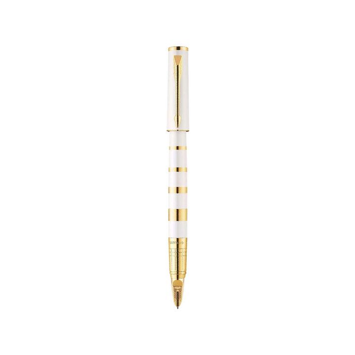 Parker Ingenuity Small Pearl &amp; Metal Gold Trim 5th Technology Pen — side view