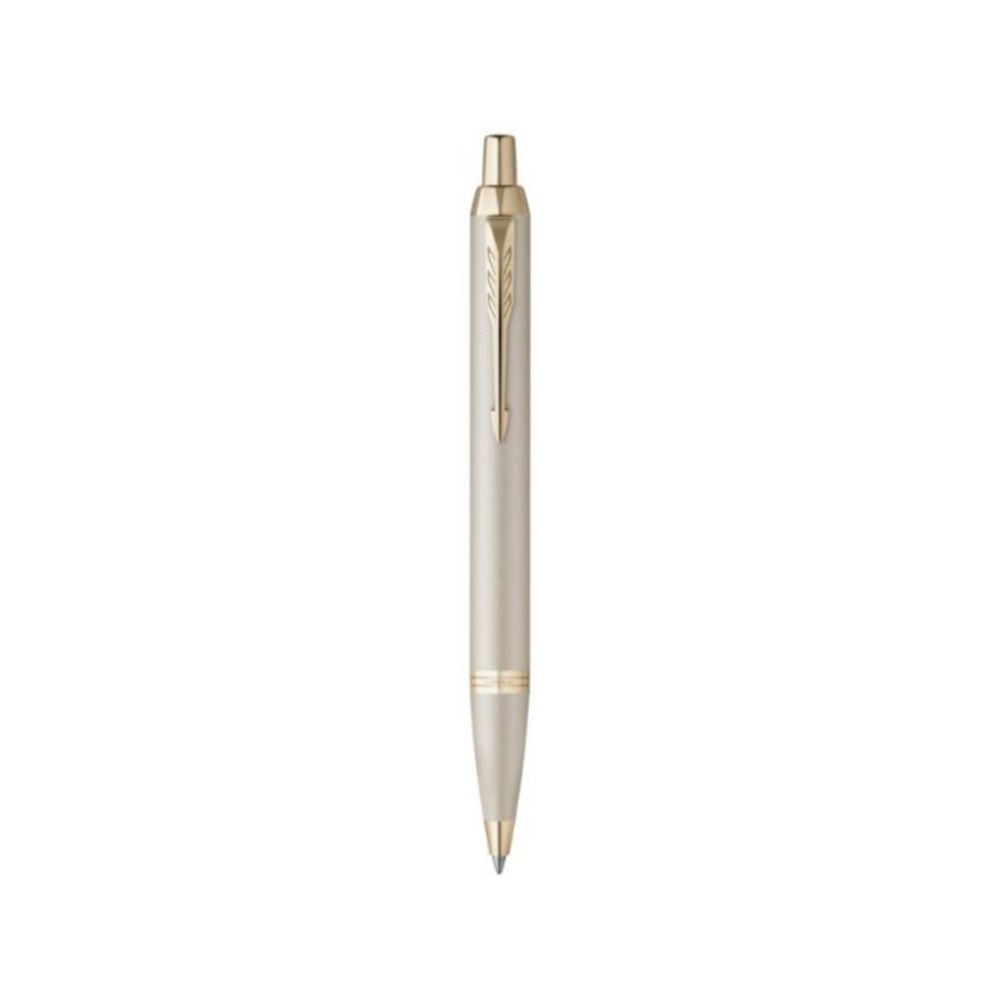 Parker IM PROFESSIONAL Ballpoint Pen in Monochrome Champagne — Parker ballpoint pen — reliable smooth-writing everyday pen, at Cityluxe Singapore