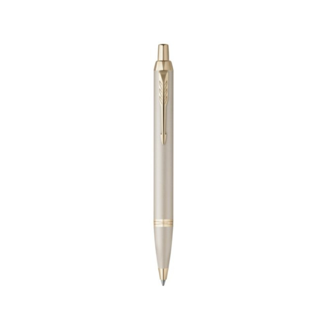 Parker IM PROFESSIONAL Ballpoint Pen in Monochrome Champagne — Parker ballpoint pen — reliable smooth-writing everyday pen, at Cityluxe Singapore
