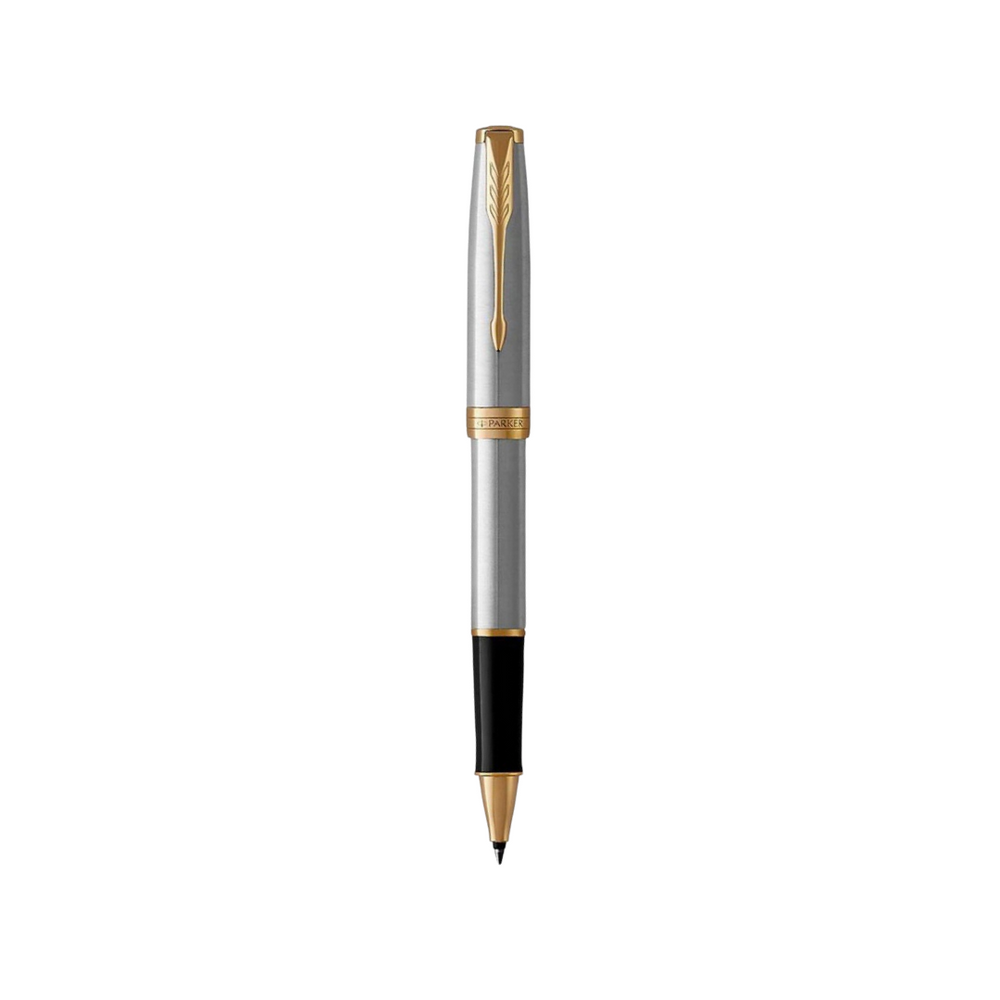 Parker Sonnet Stainless Steel GT Rollerball Pen — Parker rollerball pen — fluid gel ink writing instrument, at Cityluxe Singapore