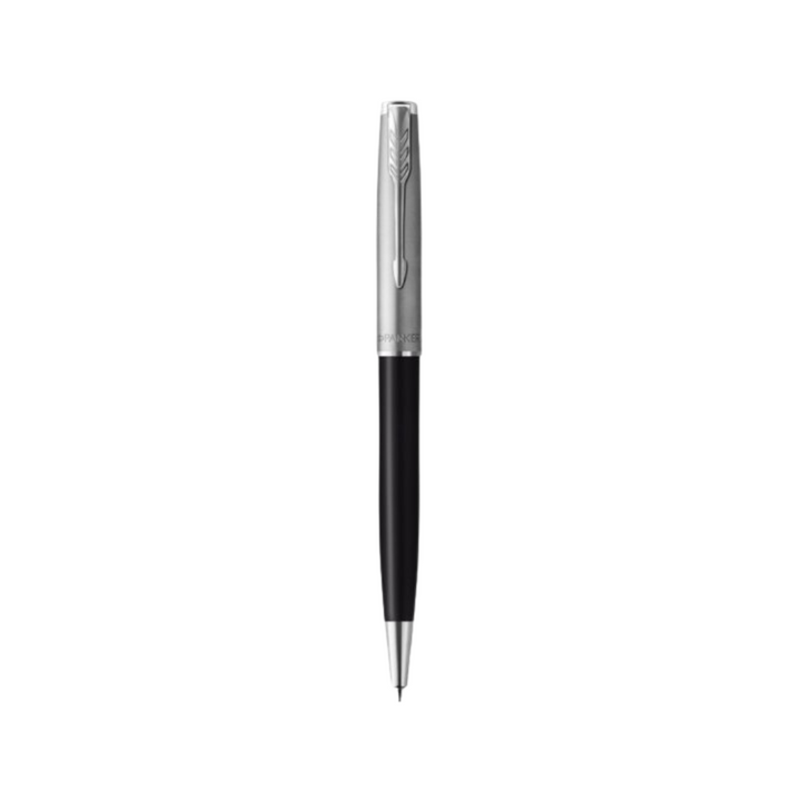 Parker Sonnet Essential SB CT Ballpoint Pen Black — uncapped with cap posted