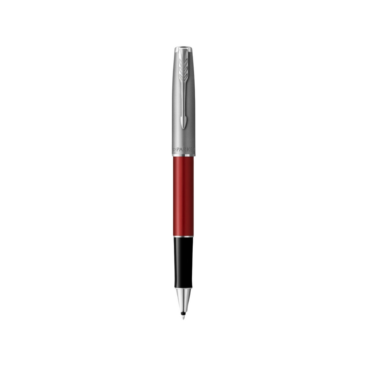 Parker Sonnet Essential SB CT Rollerball Pen Red — uncapped with cap posted