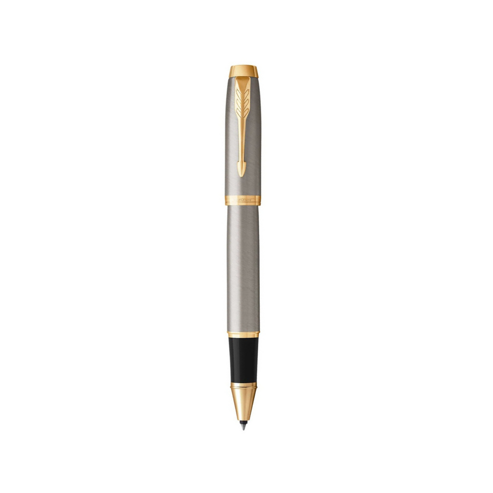 Parker IM Brushed Metal GT Rollerball Pen — Parker rollerball pen — fluid gel ink writing instrument, at Cityluxe Singapore