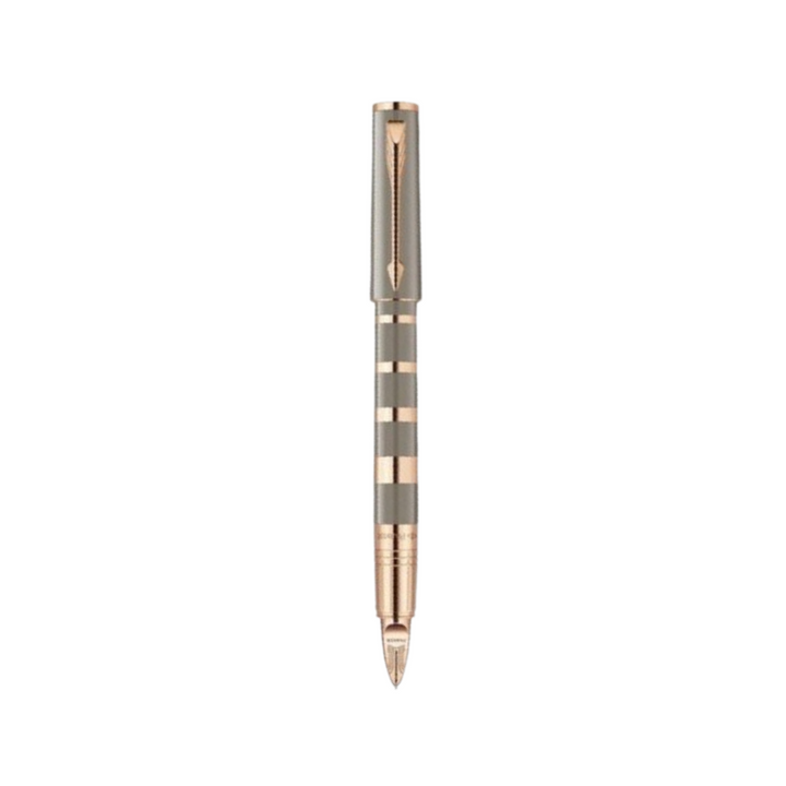 Parker Ingenuity Small Taupe &amp; Metal Pink Gold Trim 5th Technology Pen — side view