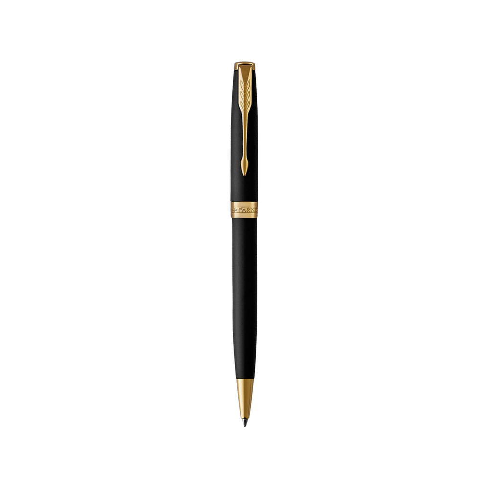 Parker Sonnet Matte Black GT Ballpoint Pen — Parker ballpoint pen — reliable smooth-writing everyday pen, at Cityluxe Singapore