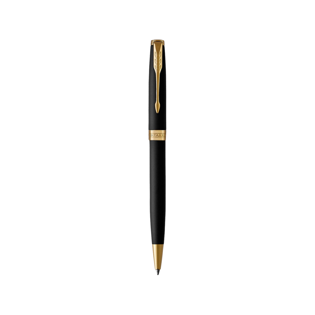 Parker Sonnet Matte Black GT Ballpoint Pen — Parker ballpoint pen — reliable smooth-writing everyday pen, at Cityluxe Singapore