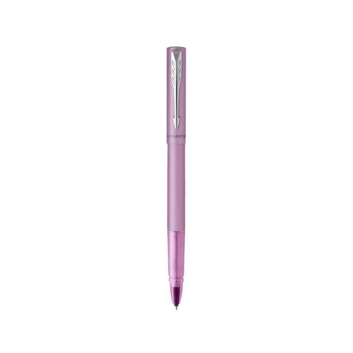 Parker Vector XL Rollerball Pen - Lilac — uncapped with cap posted