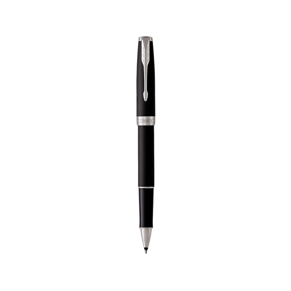 Parker Sonnet Matte Black CT Rollerball Pen — Parker rollerball pen — fluid gel ink writing instrument, at Cityluxe Singapore