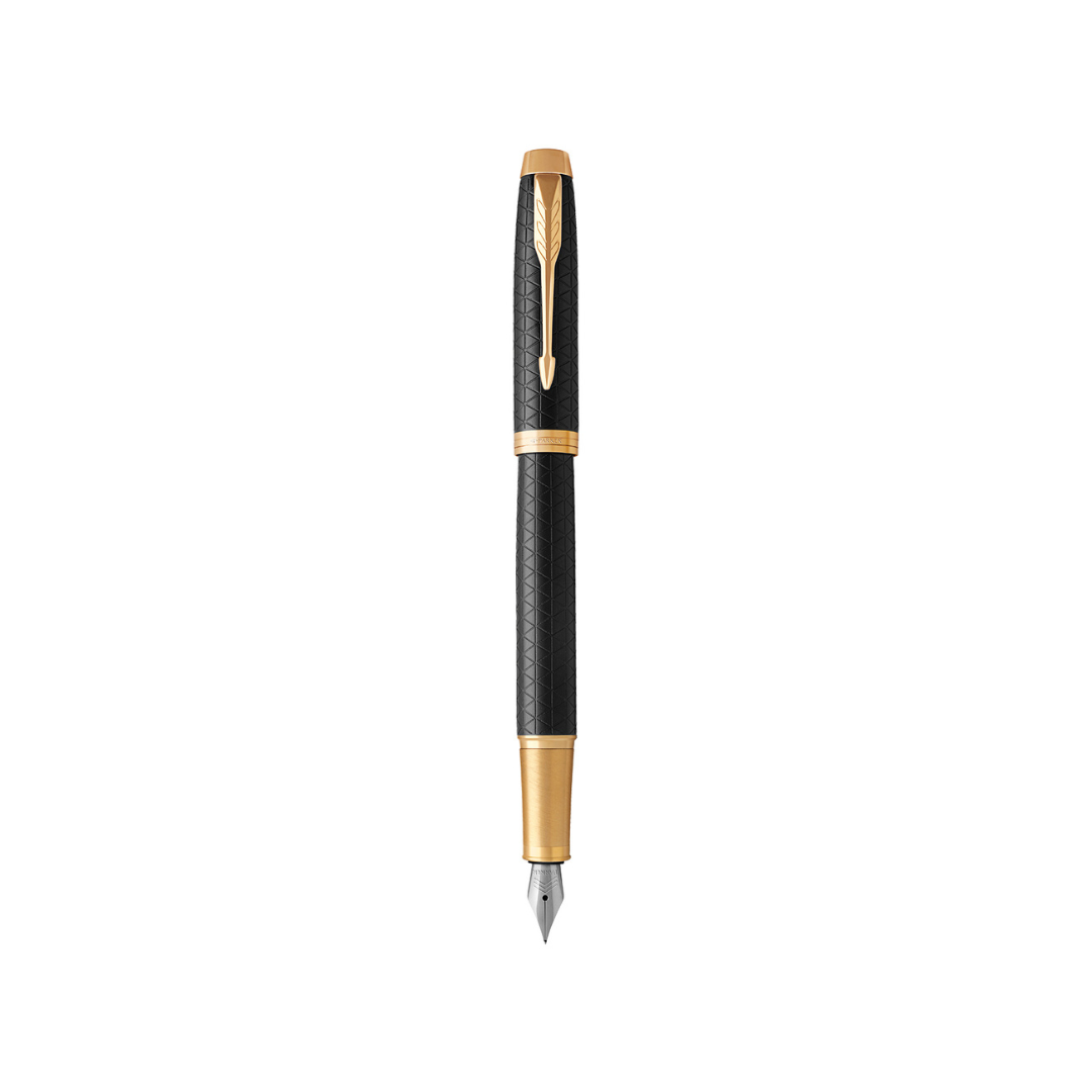 Parker IM Premium Fountain Pen - Black with Gold Trims — nib close-up