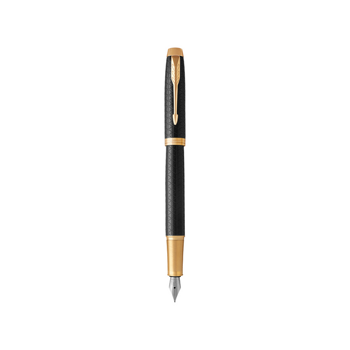 Parker IM Premium Fountain Pen - Black with Gold Trims — nib close-up