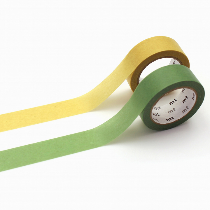 MT Upcycle Tape - Pastel Lemon x Light Green — roll front