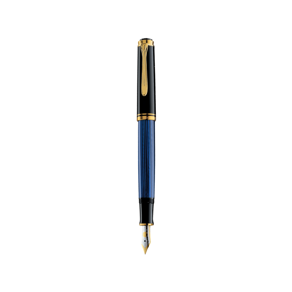 Pelikan Souverän® M400 Fountain Pen Black-Blue [Pre-Order] — Pelikan fountain pen — precision nib writing instrument, at Cityluxe Singapore stationery store