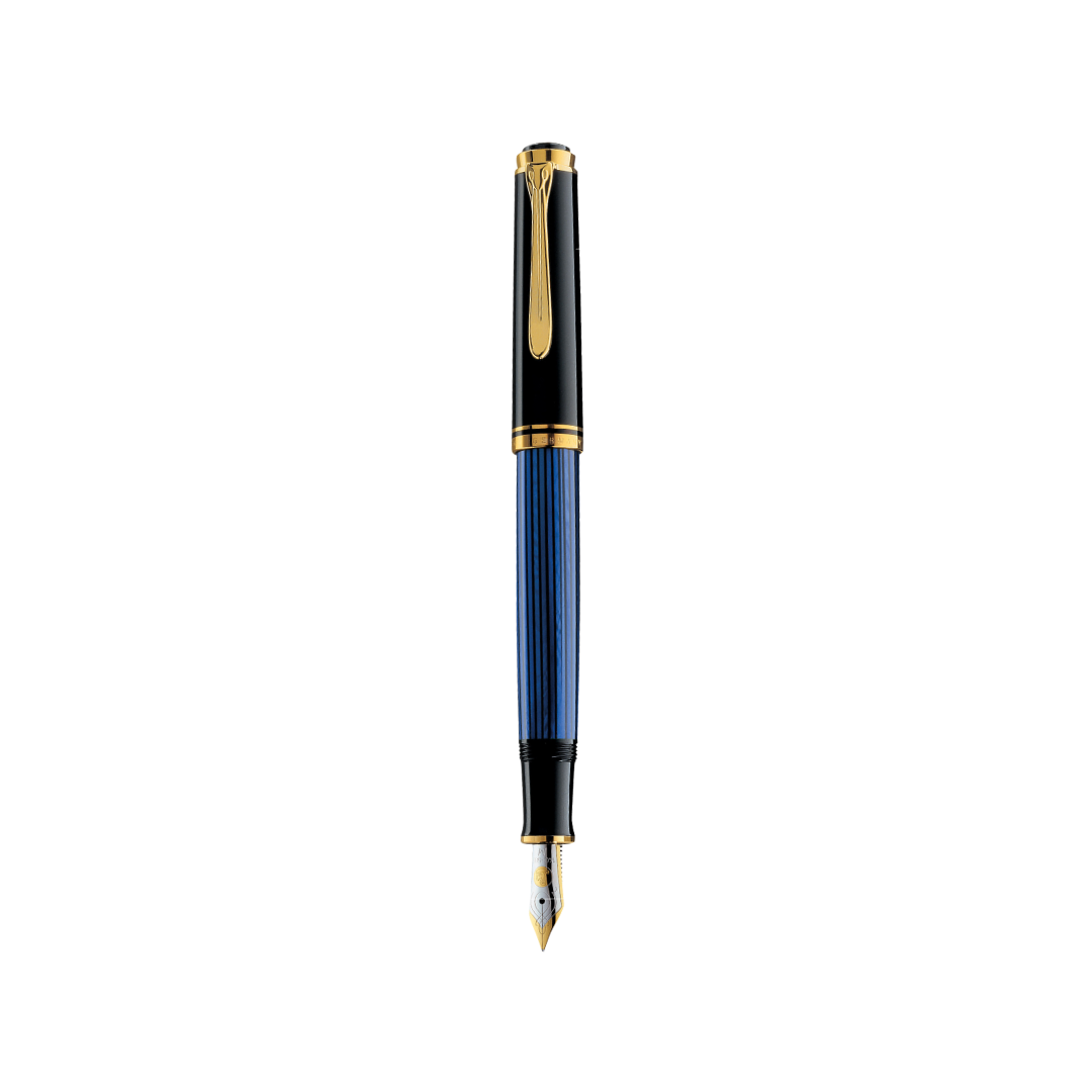 Pelikan Souverän® M400 Fountain Pen Black-Blue [Pre-Order] — Pelikan fountain pen — precision nib writing instrument, at Cityluxe Singapore stationery store