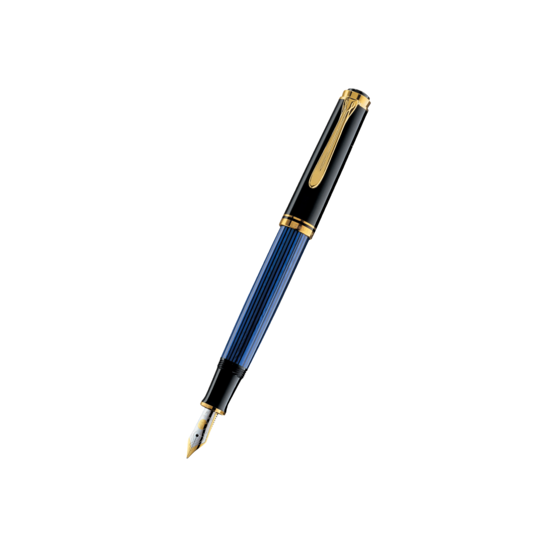 Pelikan Souverän® M600 Fountain Pen Black-Blue [Pre-Order] — Pelikan fountain pen — precision nib writing instrument, at Cityluxe Singapore stationery store