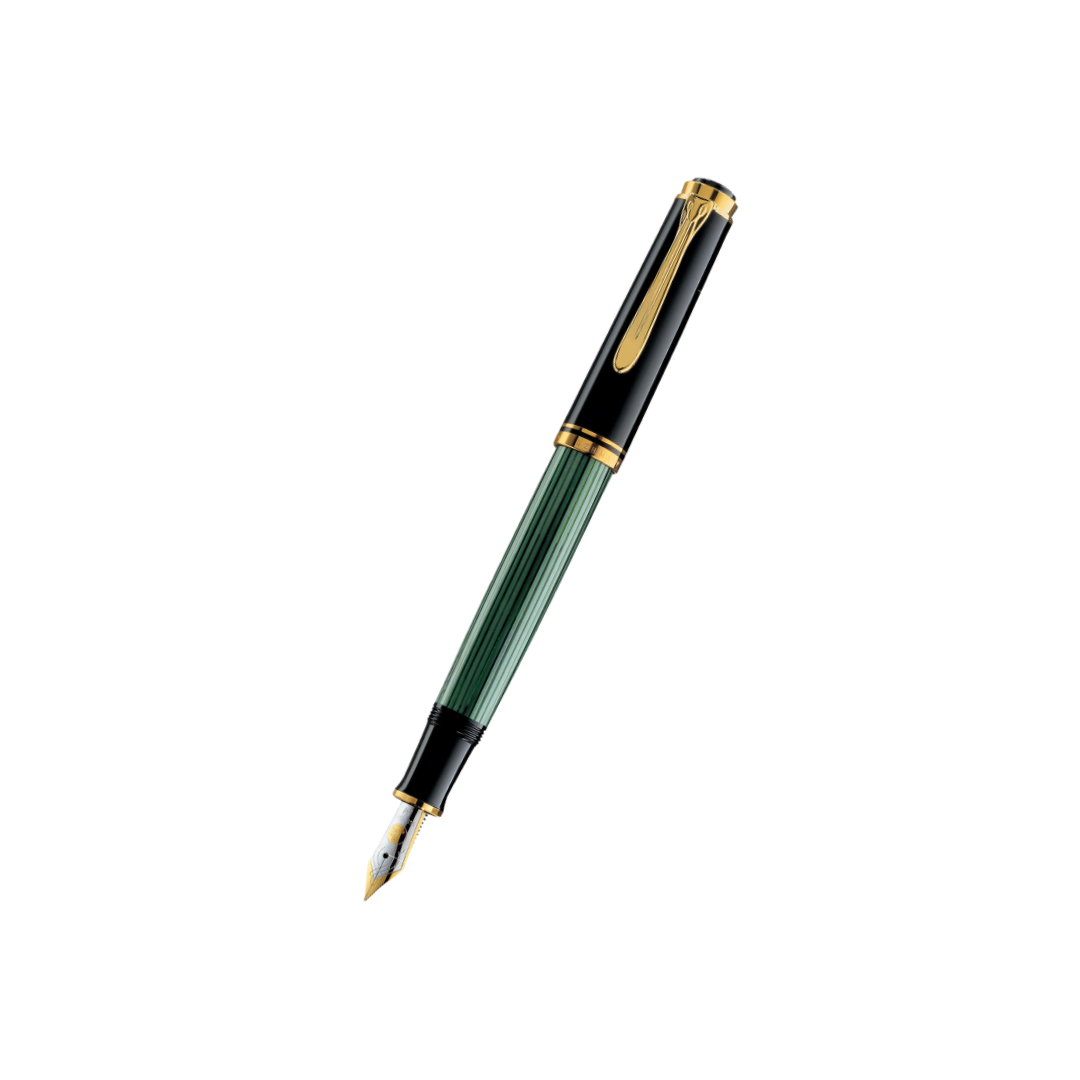Pelikan Souverän® M1000 Fountain Pen Black-Green [Pre-Order] — Pelikan fountain pen — precision nib writing instrument, at Cityluxe Singapore stationery store