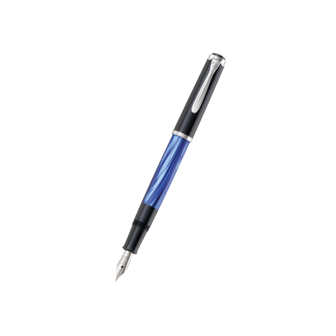 Pelikan Classic M205 Fountain Pen Blue Marble [Pre-Order] — Pelikan fountain pen — precision nib writing instrument, at Cityluxe Singapore stationery store