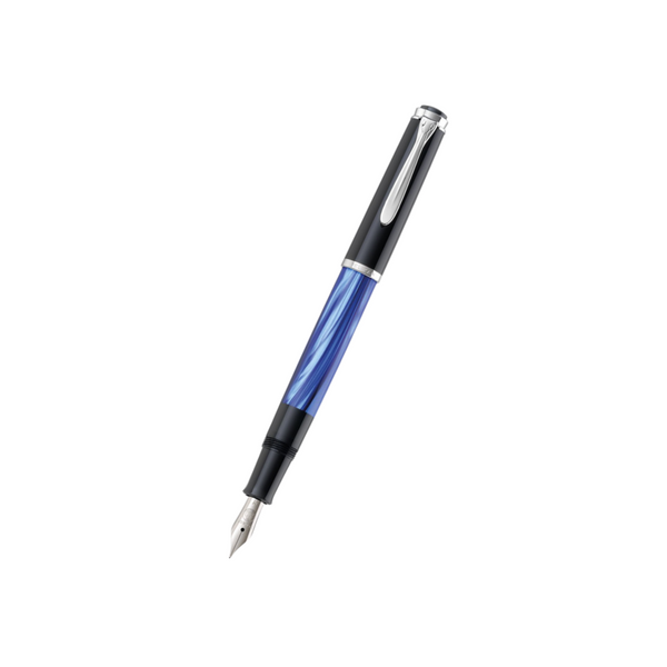 Pelikan Classic M205 Fountain Pen Blue Marble [Pre-Order] — Pelikan fountain pen — precision nib writing instrument, at Cityluxe Singapore stationery store