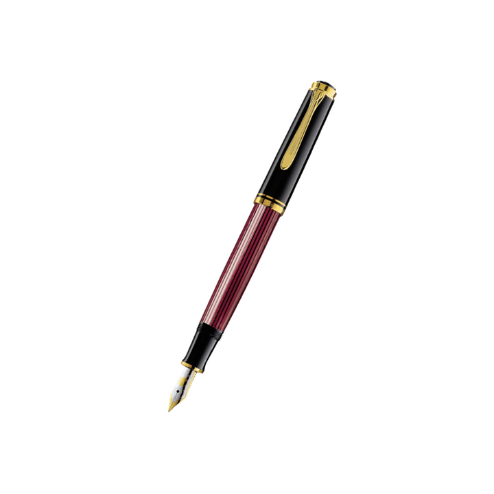 Pelikan Souverän® M400 Fountain Pen Black-Red [Pre-Order] — Pelikan fountain pen — precision nib writing instrument, at Cityluxe Singapore stationery store