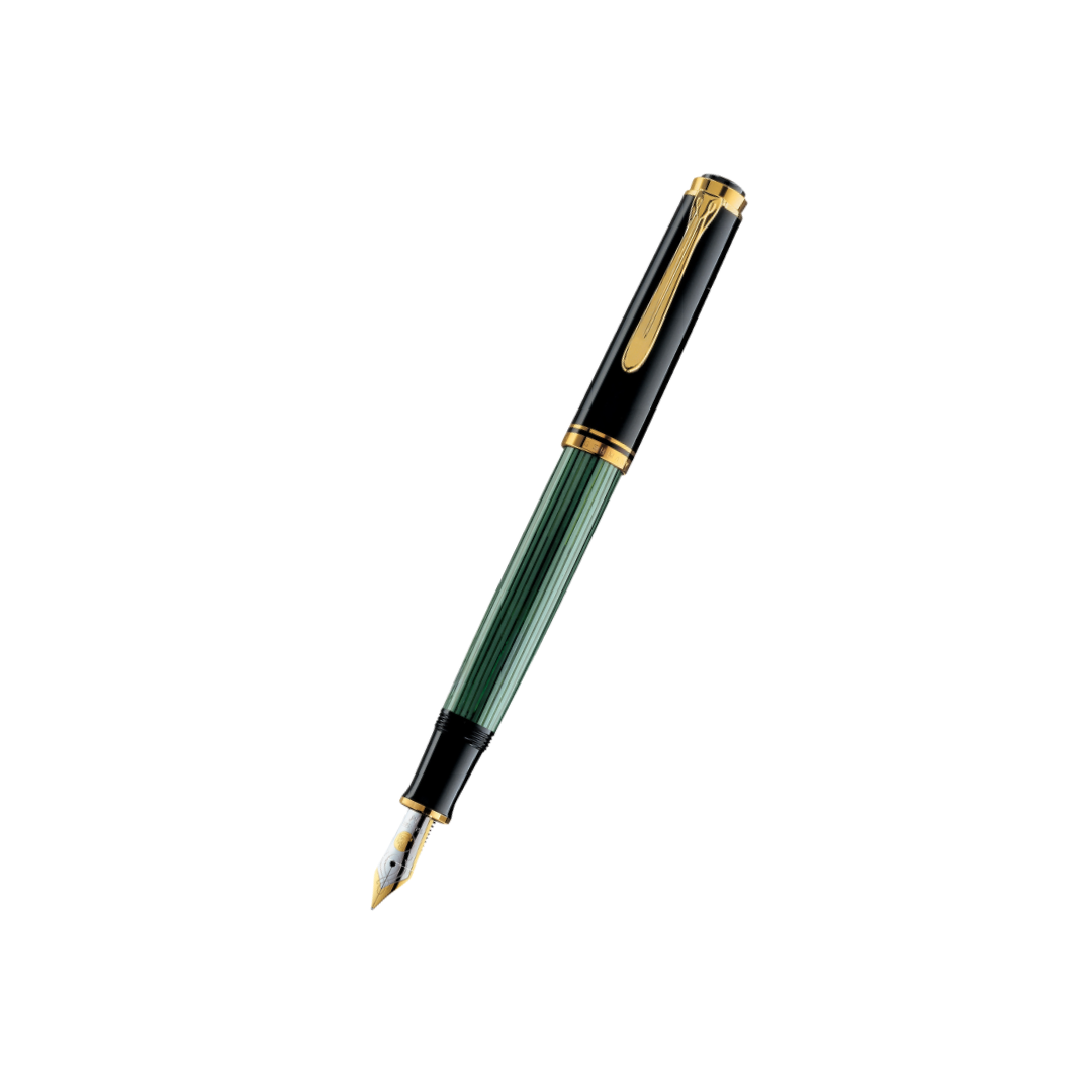 Pelikan Souverän® M600 Fountain Pen Black-Green [Pre-Order] — Pelikan fountain pen — precision nib writing instrument, at Cityluxe Singapore stationery store