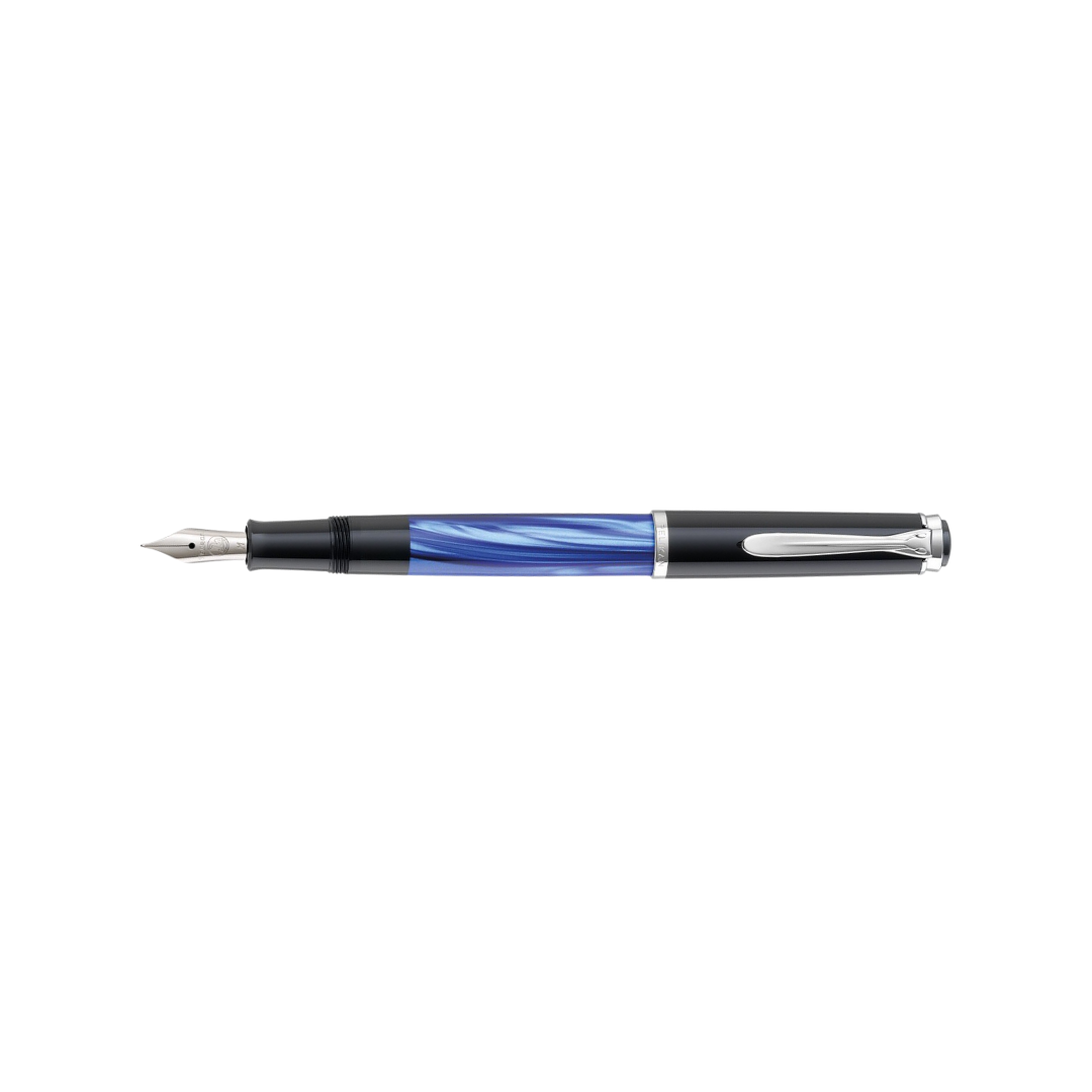 Pelikan Classic M205 Fountain Pen Blue Marble [Pre-Order] — Pelikan fountain pen — precision nib writing instrument, at Cityluxe Singapore stationery store
