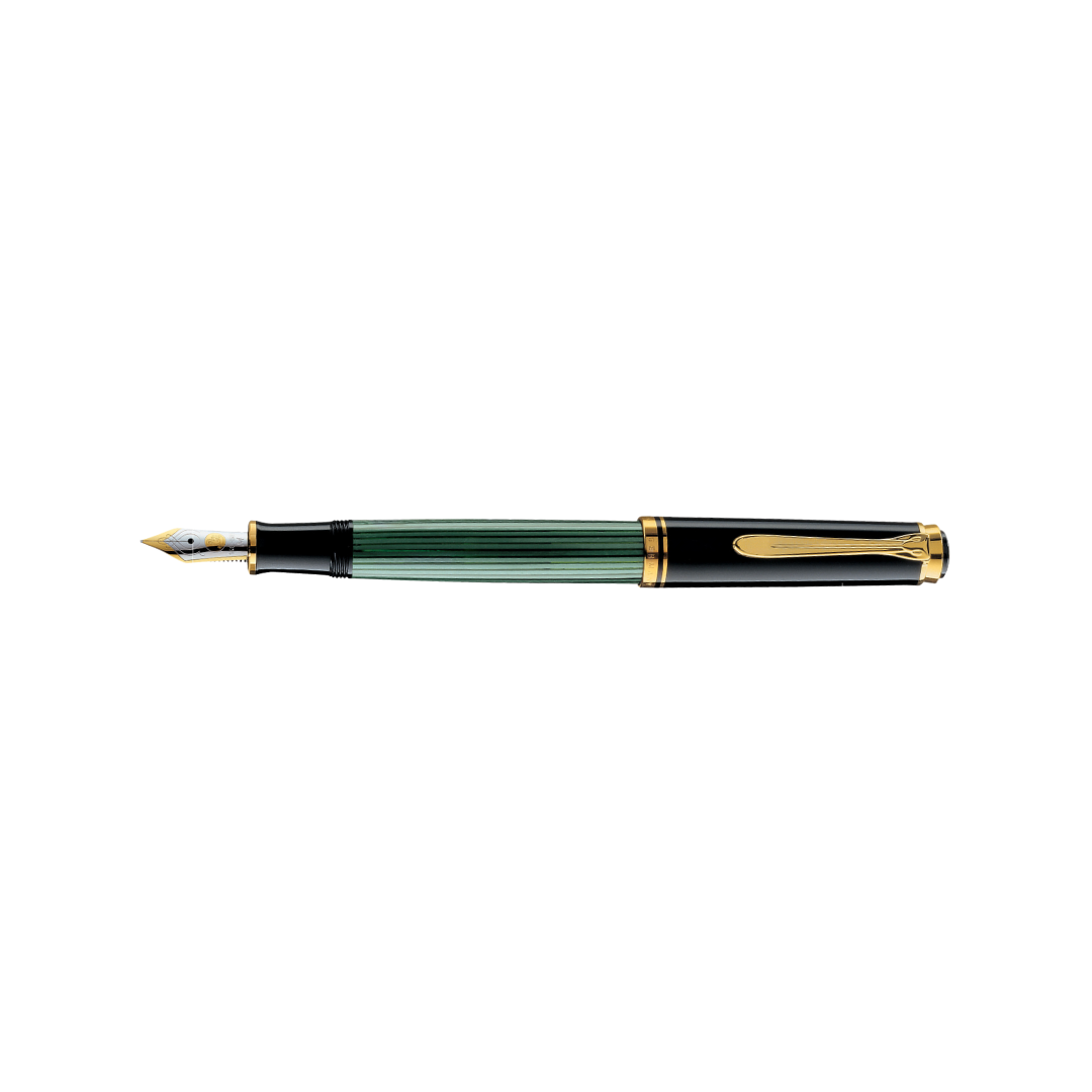 Pelikan Souverän® M1000 Fountain Pen Black-Green [Pre-Order] — Pelikan fountain pen — precision nib writing instrument, at Cityluxe Singapore stationery store