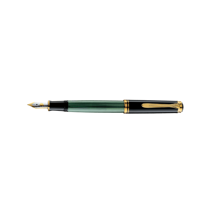 Pelikan Souverän® M1000 Fountain Pen Black-Green [Pre-Order] — Pelikan fountain pen — precision nib writing instrument, at Cityluxe Singapore stationery store