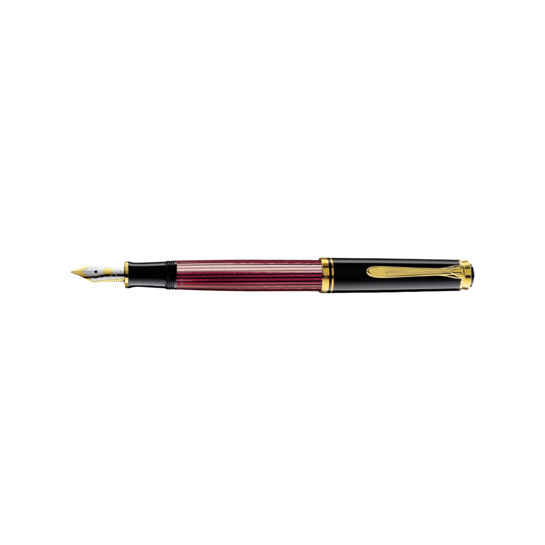 Pelikan Souverän® M400 Fountain Pen Black-Red [Pre-Order] — Pelikan fountain pen — precision nib writing instrument, at Cityluxe Singapore stationery store