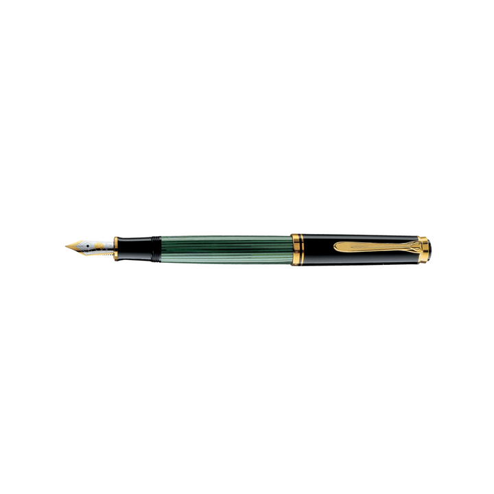 Pelikan Souverän® M800 Fountain Pen Black-Green [Pre-Order] — Pelikan fountain pen — precision nib writing instrument, at Cityluxe Singapore stationery store