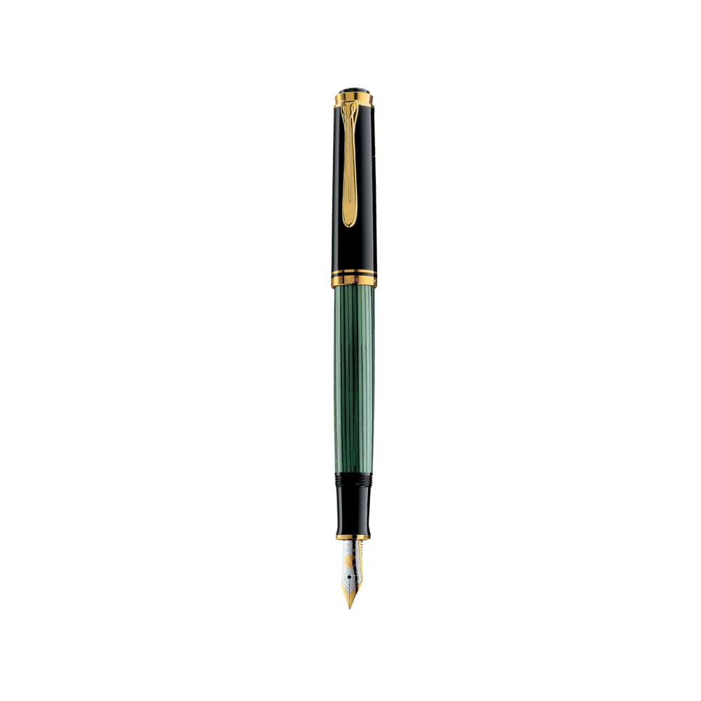 Pelikan Souverän® M600 Fountain Pen Black-Green [Pre-Order] — Pelikan fountain pen — precision nib writing instrument, at Cityluxe Singapore stationery store