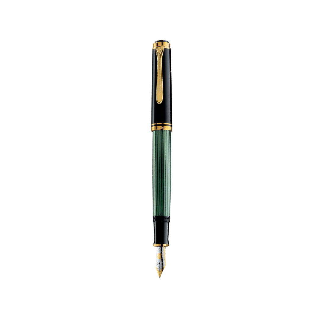 Pelikan Souverän® M600 Fountain Pen Black-Green [Pre-Order] — Pelikan fountain pen — precision nib writing instrument, at Cityluxe Singapore stationery store
