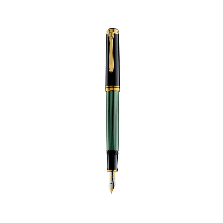 Pelikan Souverän® M600 Fountain Pen Black-Green [Pre-Order] — Pelikan fountain pen — precision nib writing instrument, at Cityluxe Singapore stationery store