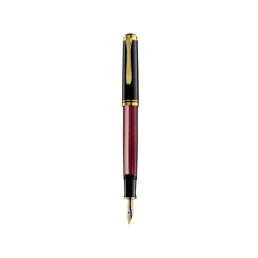 Pelikan Souverän® M400 Fountain Pen Black-Red [Pre-Order] — Pelikan fountain pen — precision nib writing instrument, at Cityluxe Singapore stationery store