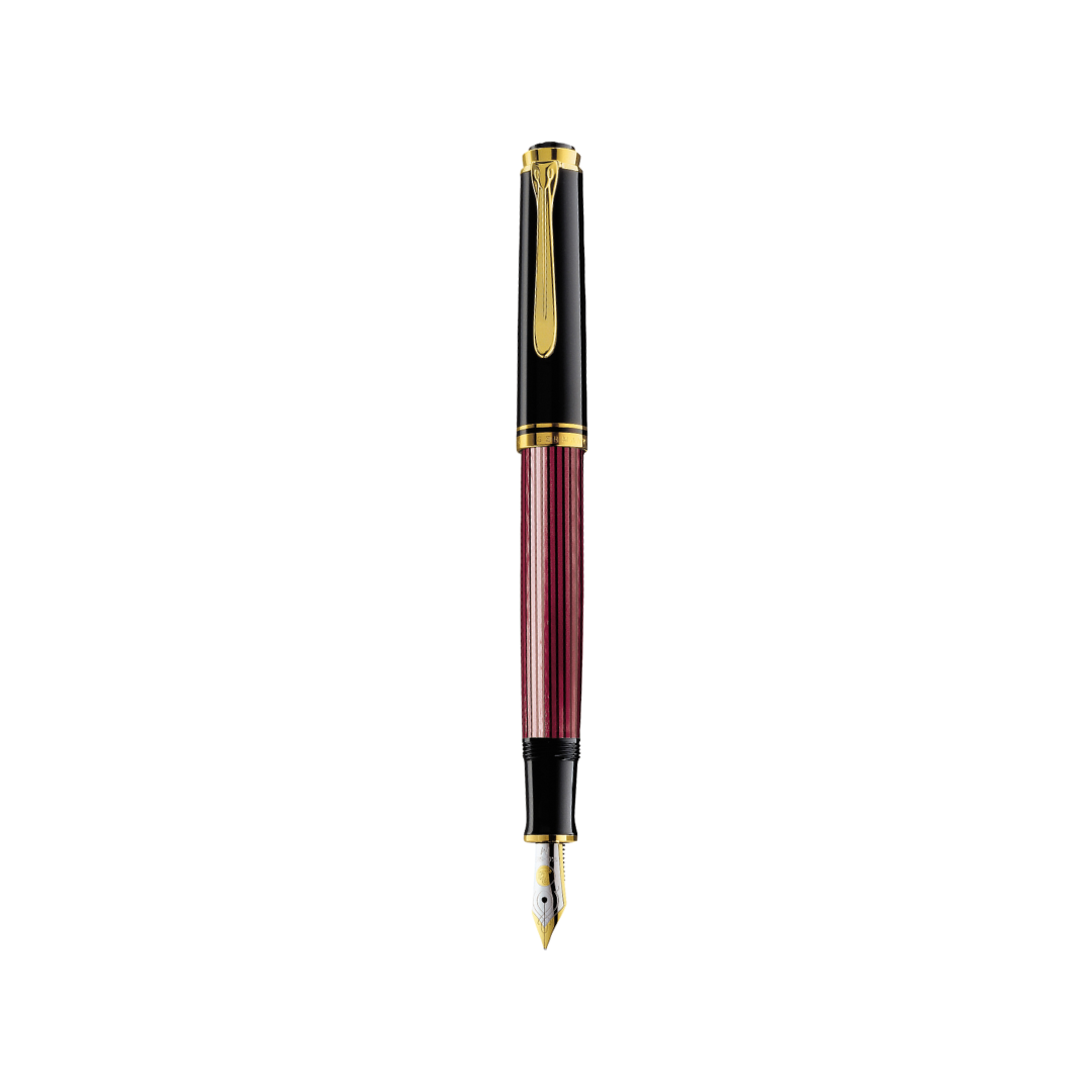 Pelikan Souverän® M400 Fountain Pen Black-Red [Pre-Order] — Pelikan fountain pen — precision nib writing instrument, at Cityluxe Singapore stationery store