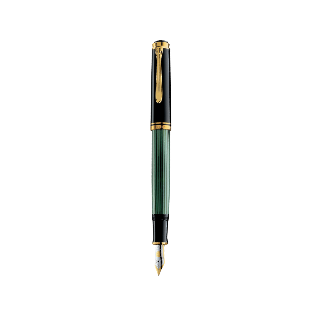 Pelikan Souverän® M800 Fountain Pen Black-Green [Pre-Order] — Pelikan fountain pen — precision nib writing instrument, at Cityluxe Singapore stationery store