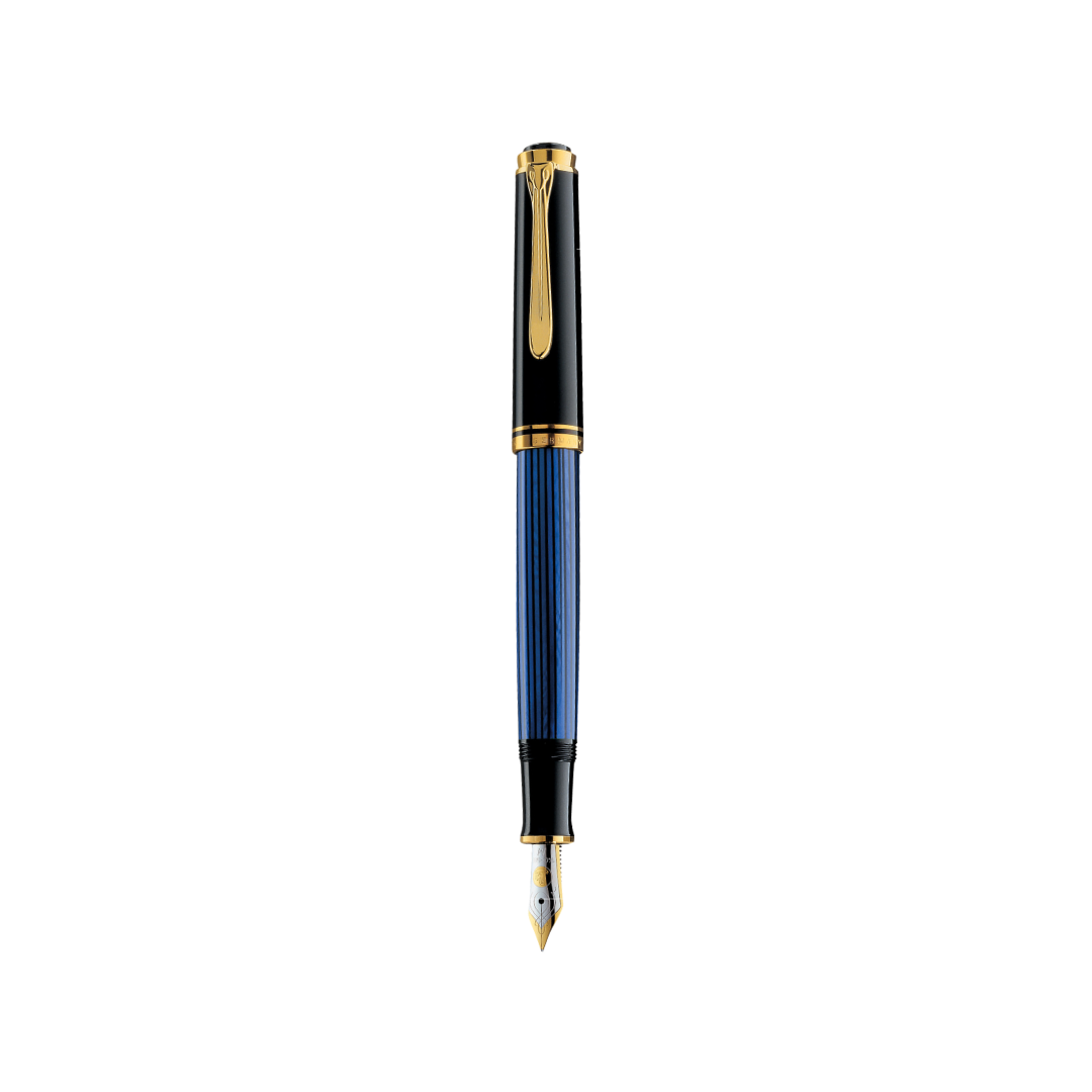 Pelikan Souverän® M600 Fountain Pen Black-Blue [Pre-Order] — Pelikan fountain pen — precision nib writing instrument, at Cityluxe Singapore stationery store