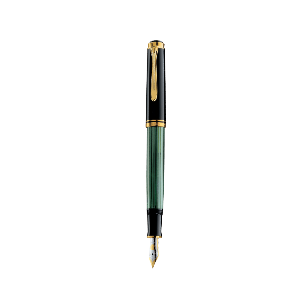 Pelikan Souverän® M1000 Fountain Pen Black-Green [Pre-Order] — Pelikan fountain pen — precision nib writing instrument, at Cityluxe Singapore stationery store
