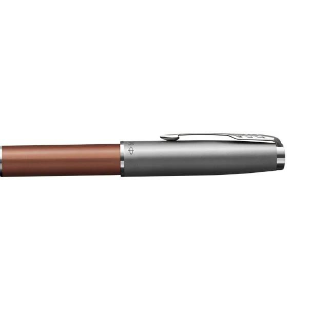 Parker Sonnet Essential SB CT Ballpoint Pen Orange — writing at an angle
