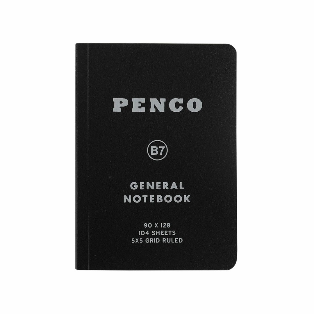 Penco Soft PP Notebook B7 Grid in Black — Hightide memo pad — premium stationery and lifestyle, at Cityluxe Singapore