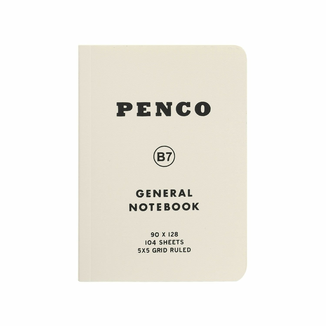 Penco Soft PP Notebook B7 Grid - White — front view