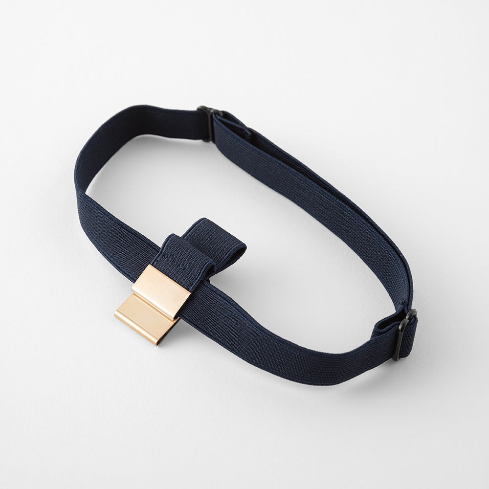 Midori Penholder Band (B6〜A5) - Navy Blue — side view