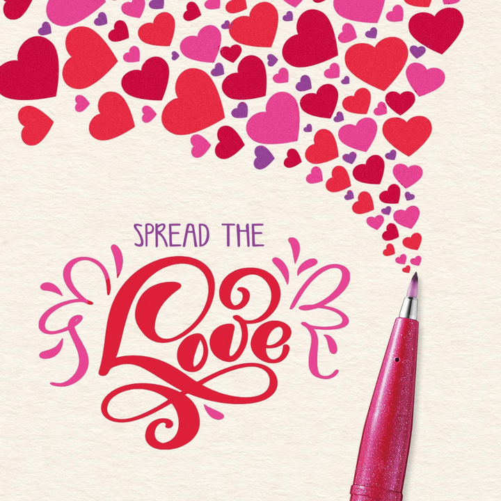 Pentel Brush Sign Pen Set - 30 Colors — flat lay