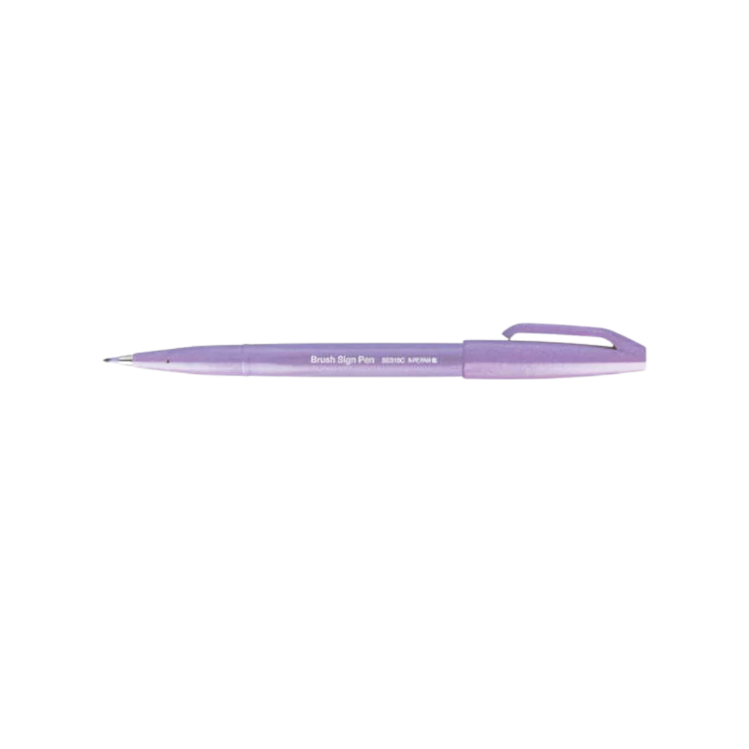 Pentel Brush Sign Pen - Light Violet — with packaging