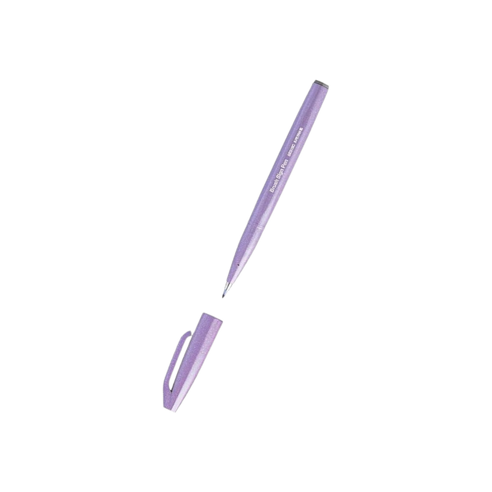 Pentel Brush Sign Pen - Light Violet — side view