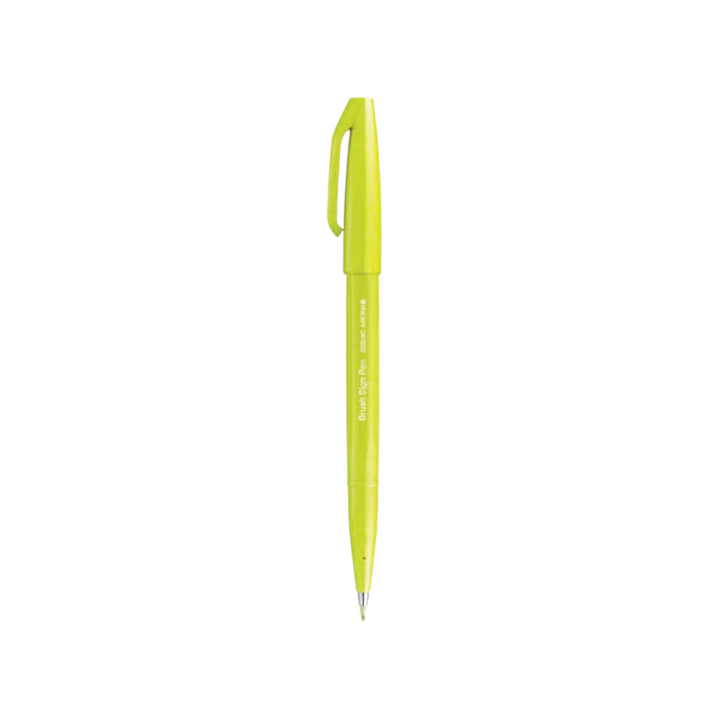 Pentel Brush Sign Pen - ‎Lime Green — with packaging