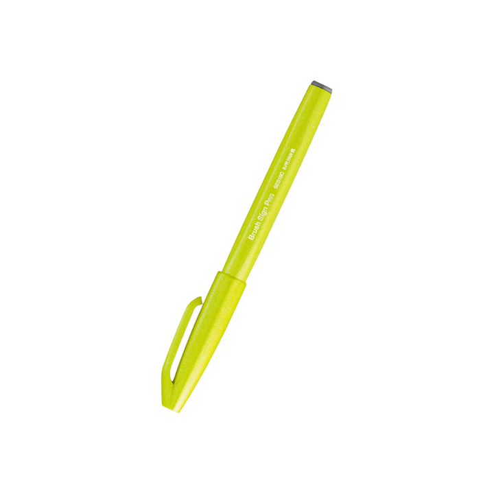 Pentel Brush Sign Pen - ‎Lime Green — detail view