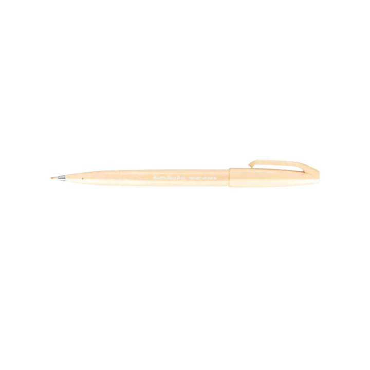 Pentel Brush Sign Pen - Pale Orange — with packaging